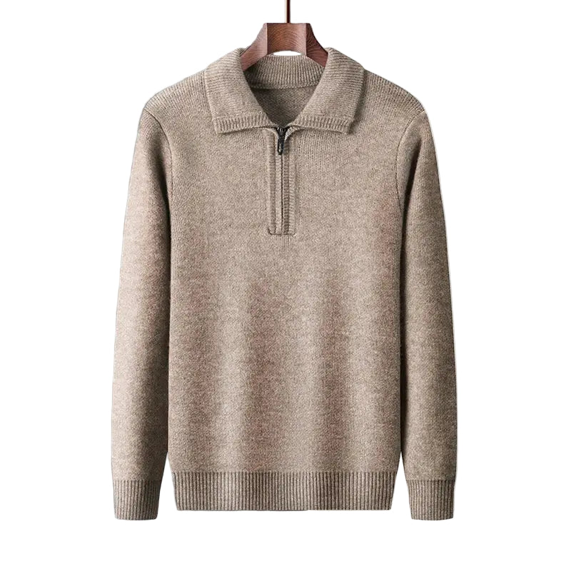 Kvinnors Långärmad Tröja Hög Hals med Dragkedja 0