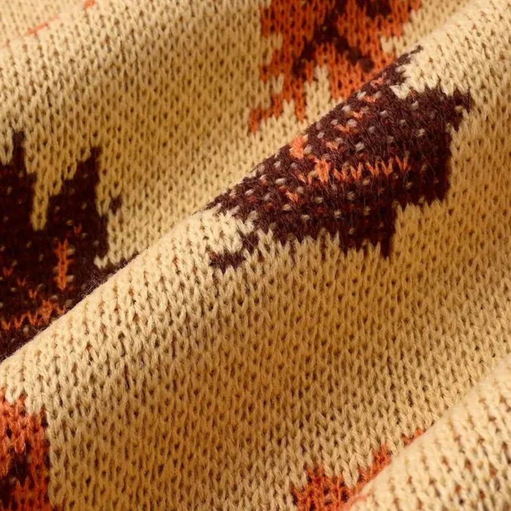 Kvinnors Långärmad Tröja med Bladmönster 5