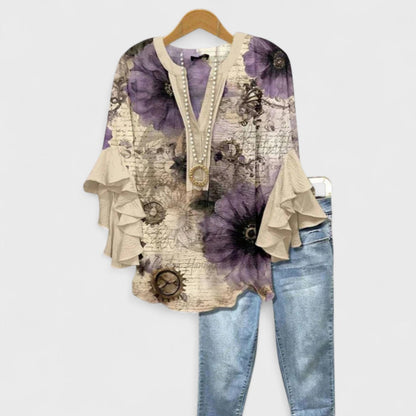Kvinnors Lätt Blus Feminin Design 5