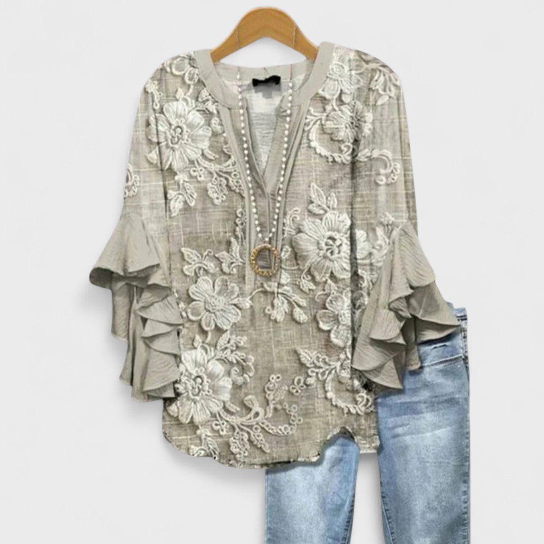 Kvinnors Lätt Blus Feminin Design 7