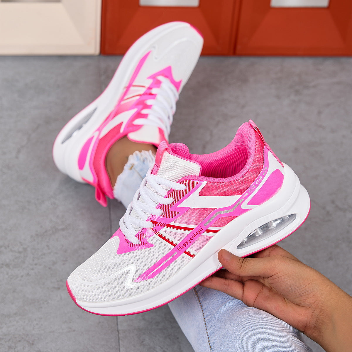 Kvinnors Lifestyle Sneakers Dämpande Sula 8