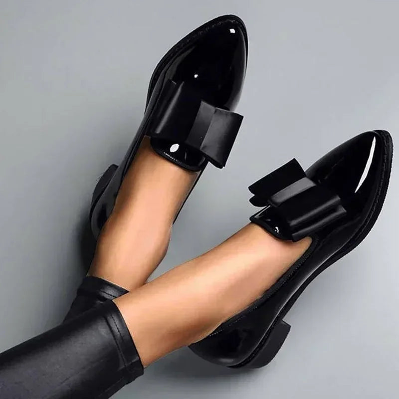 Kvinnors Loafers Med Dekorativ Rosett 2