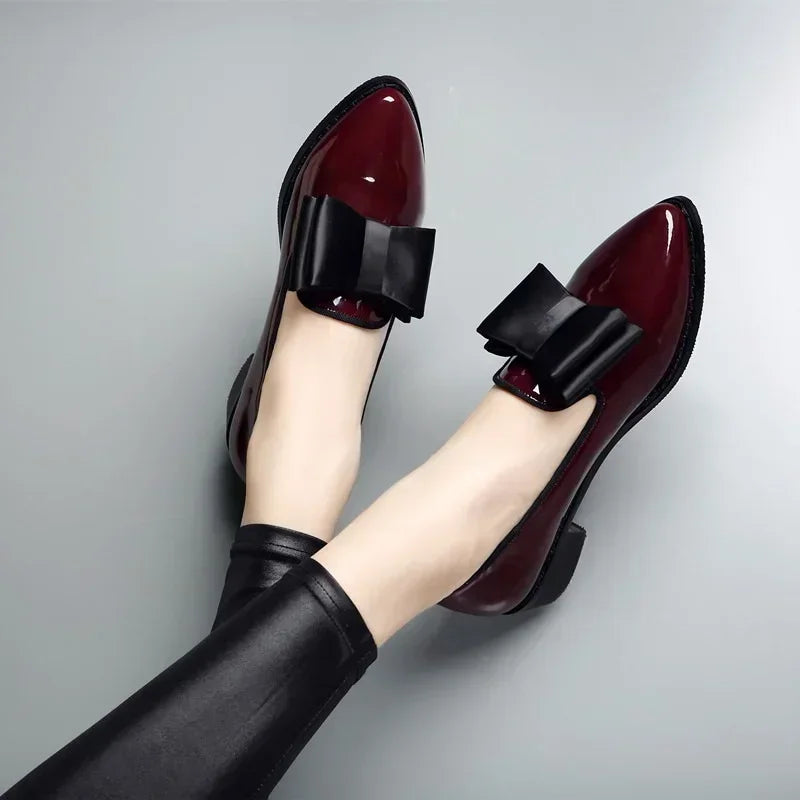 Kvinnors Loafers Med Dekorativ Rosett 3