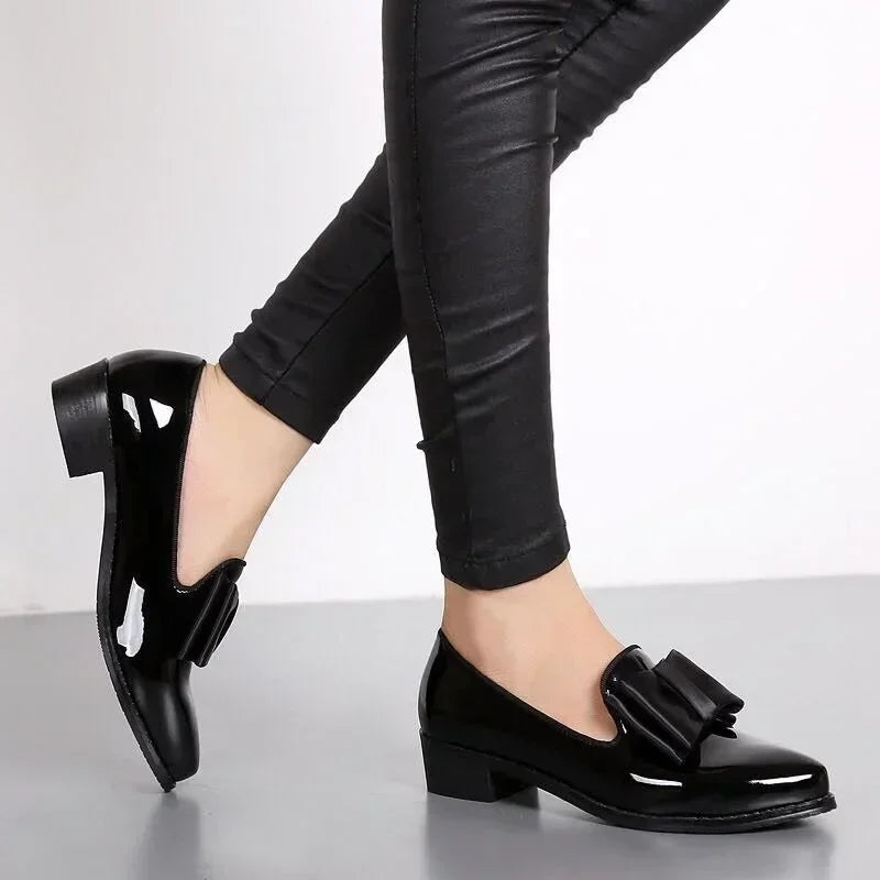 Kvinnors Loafers Med Dekorativ Rosett 4