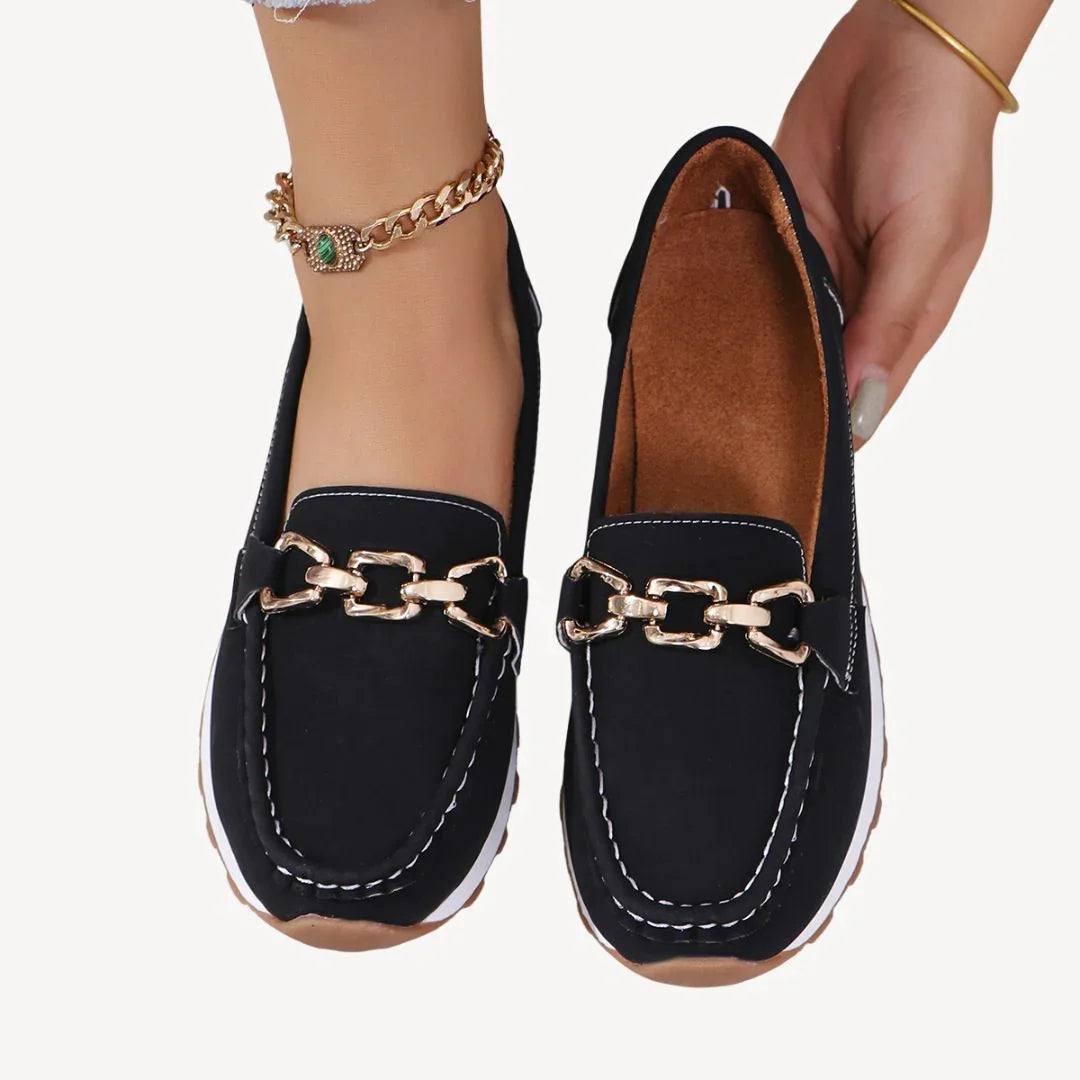 Kvinnors Loafers Med Kedjadetalj Slip-On 0