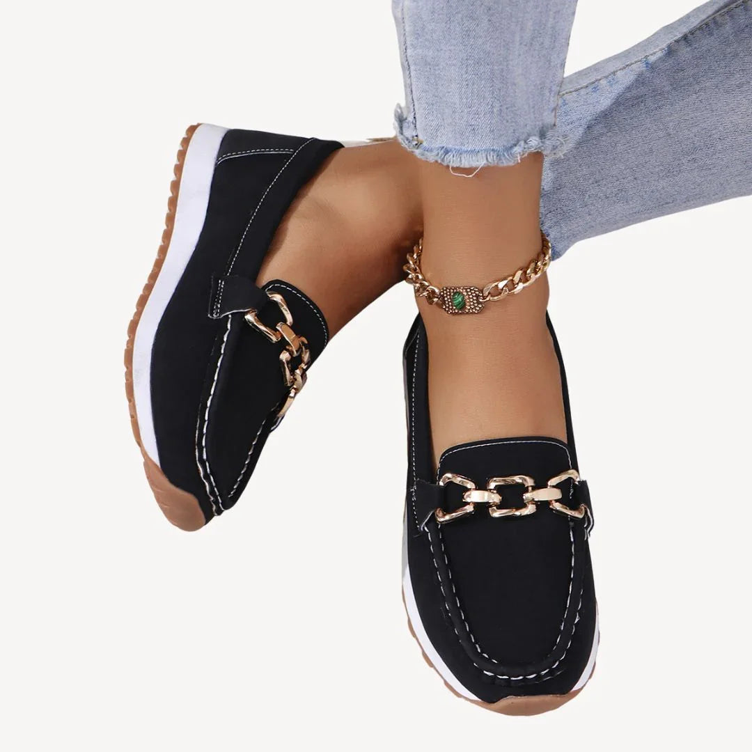 Kvinnors Loafers Med Kedjadetalj Slip-On 1
