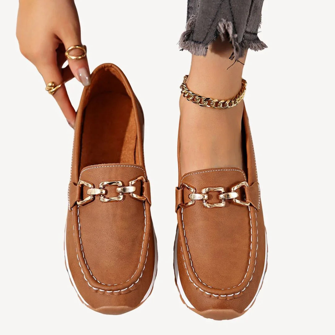 Kvinnors Loafers Med Kedjadetalj Slip-On 4