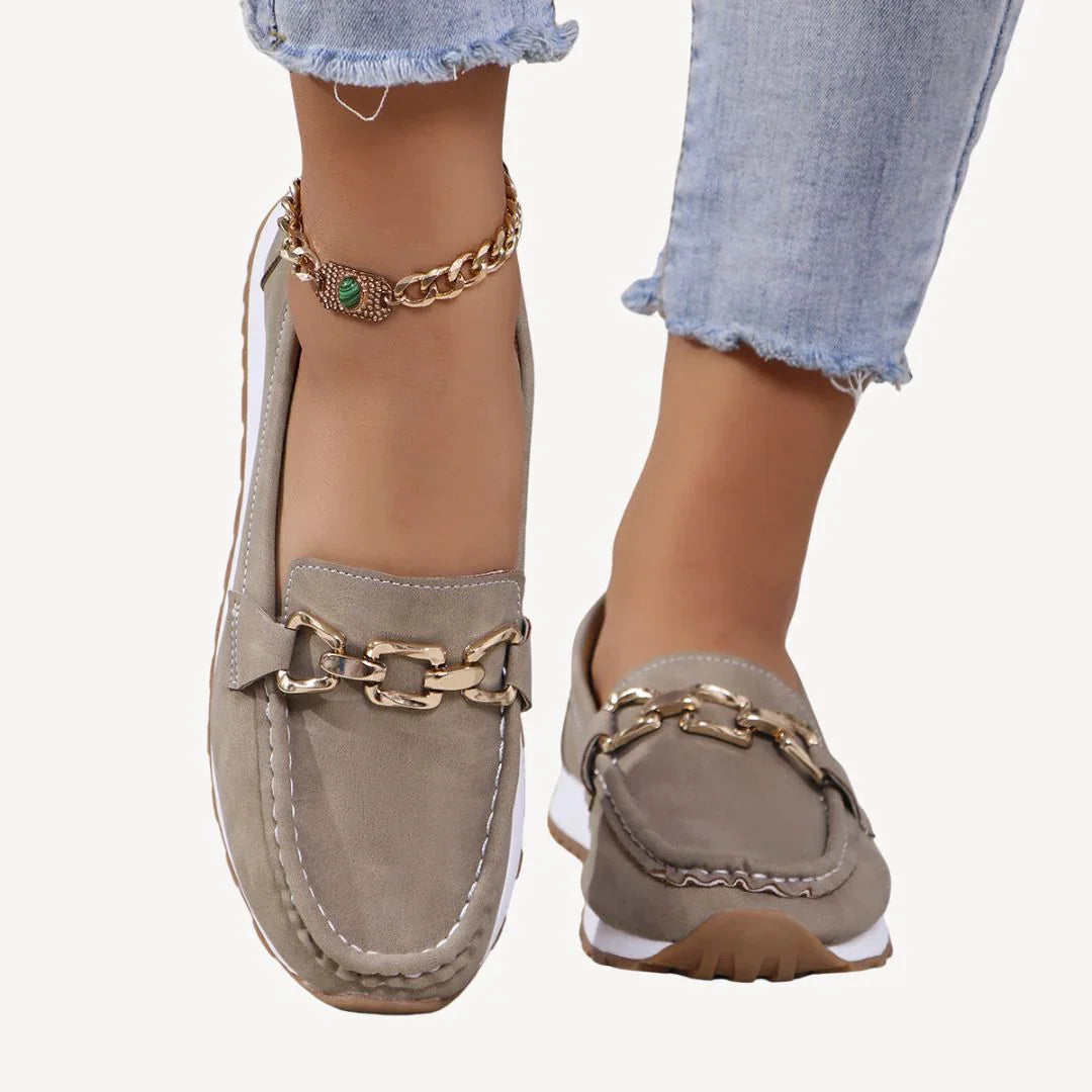 Kvinnors Loafers Med Kedjadetalj Slip-On 6