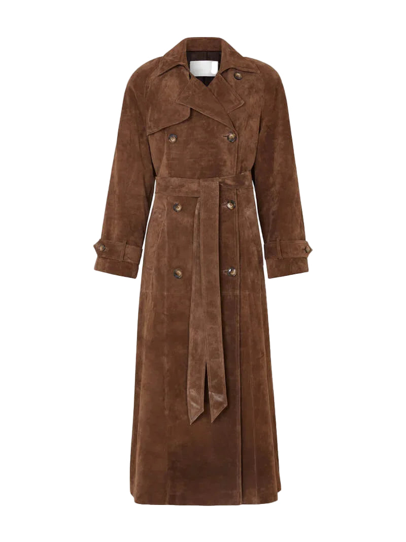 Kvinnors Longline Trench Coat 0