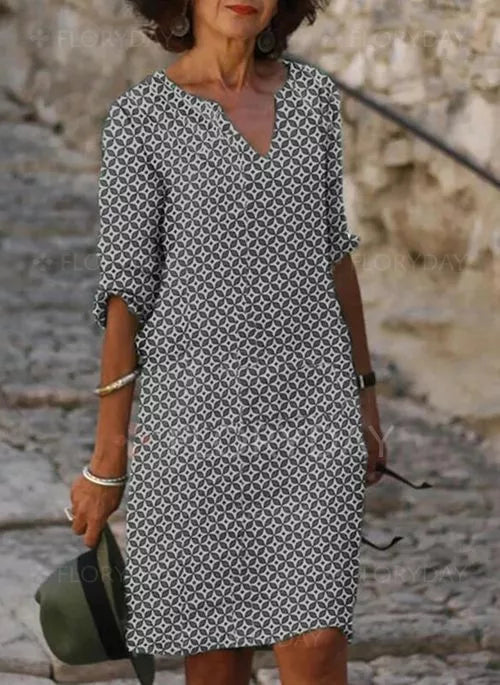 Kvinnors Loose Dress Avslappnad Lätt Material 1