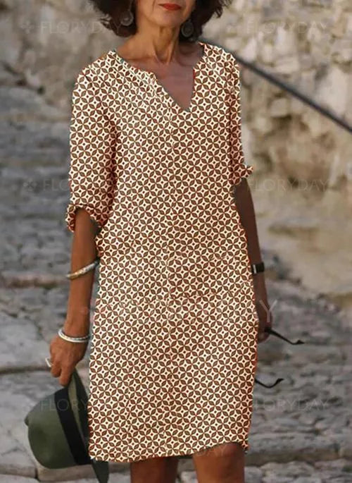 Kvinnors Loose Dress Avslappnad Lätt Material 3