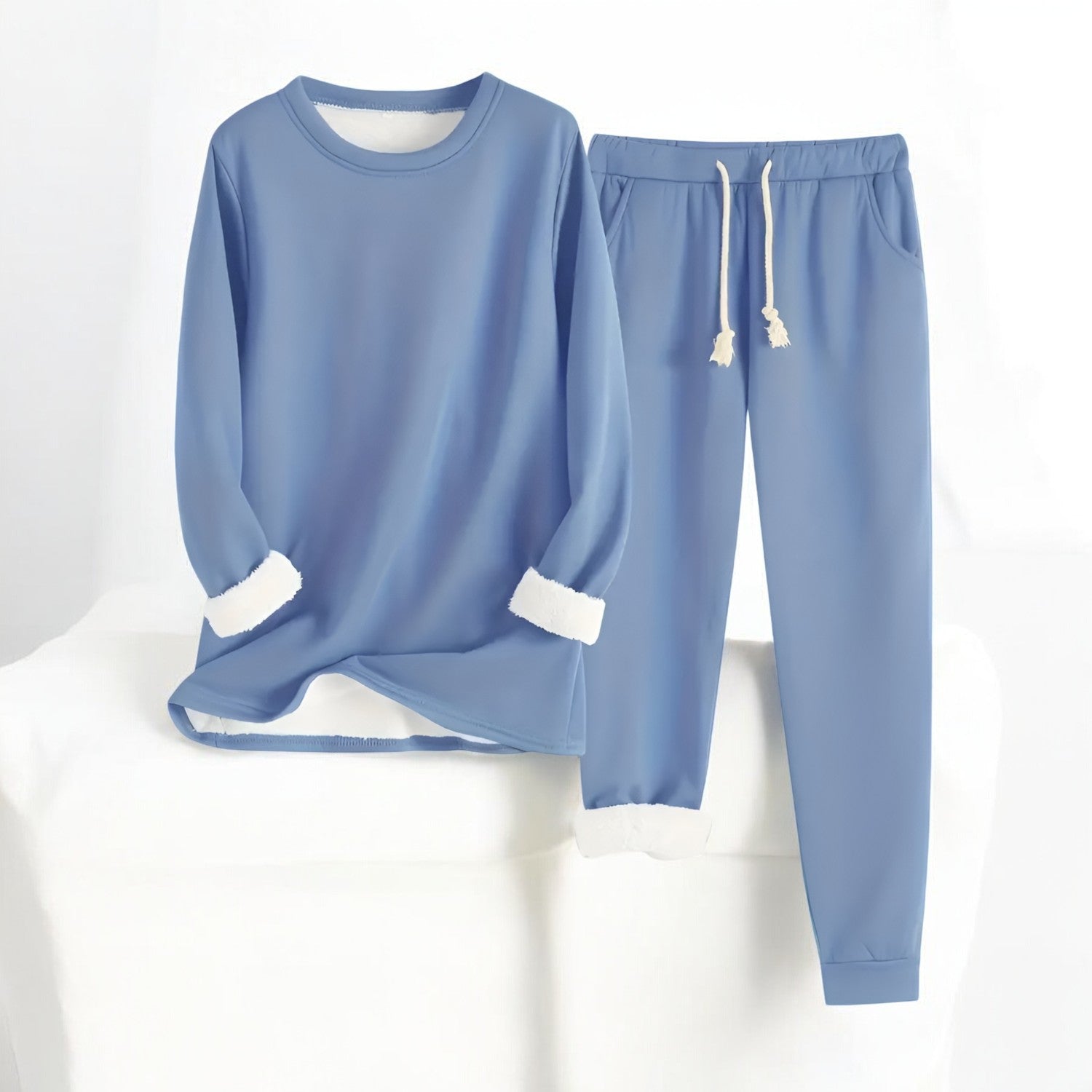Kvinnors Lounge Set Oversized Mjuk Polyesterblandning 2