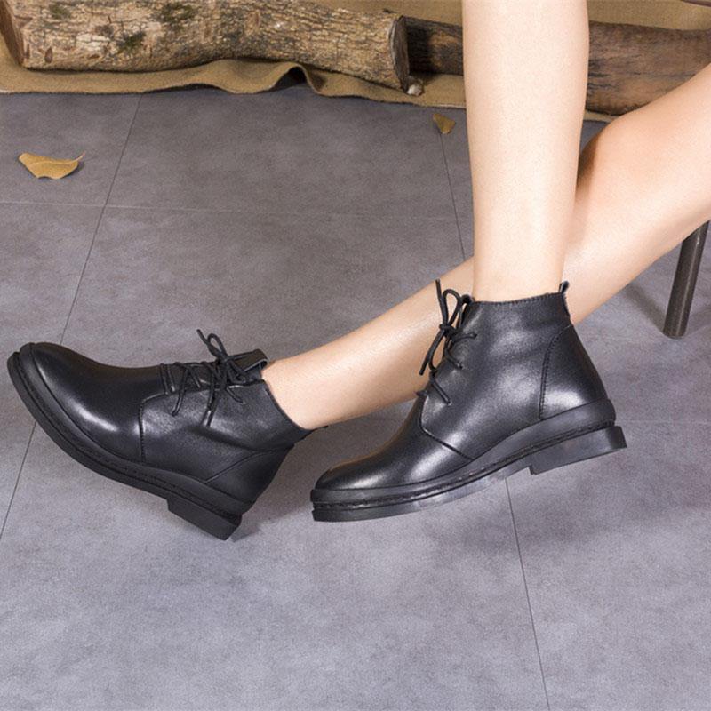 Kvinnors Martins Boots med Korsremmar 1