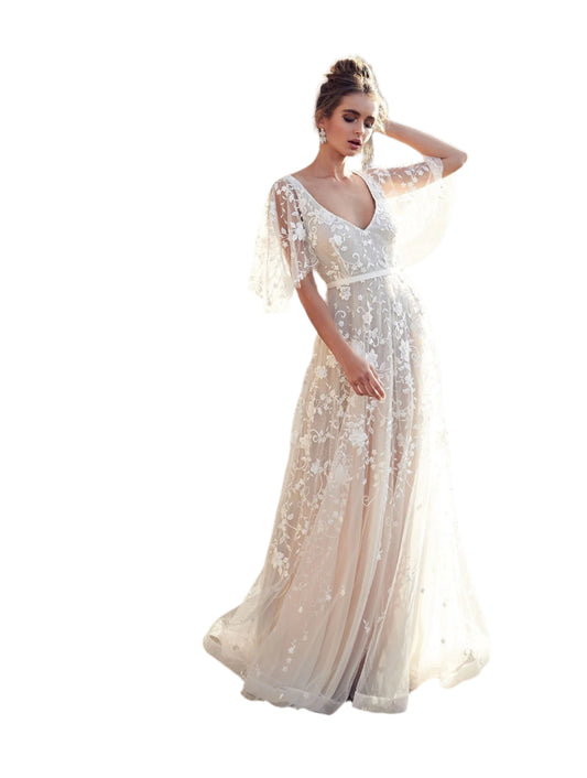 Kvinnors Maxi Klänning Blommig Polyester 0