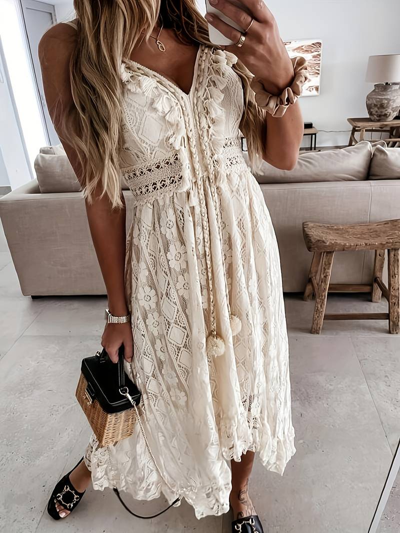 Kvinnors Maxi Klänning Boho Stil 1