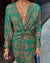 Kvinnors Maxi Klänning Boho Wrap Stil 4