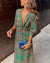 Kvinnors Maxi Klänning Boho Wrap Stil 5