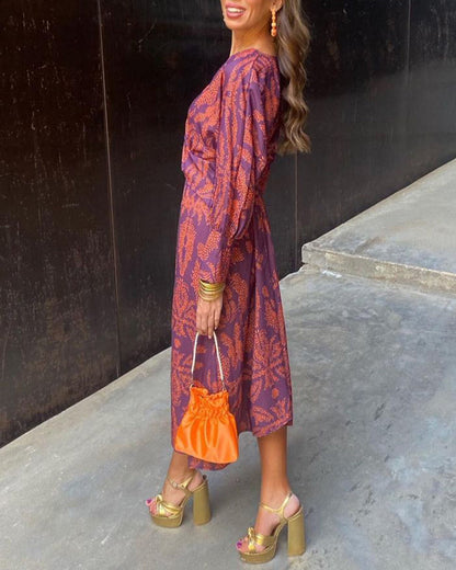 Kvinnors Maxi Klänning Boho Wrap Stil 9