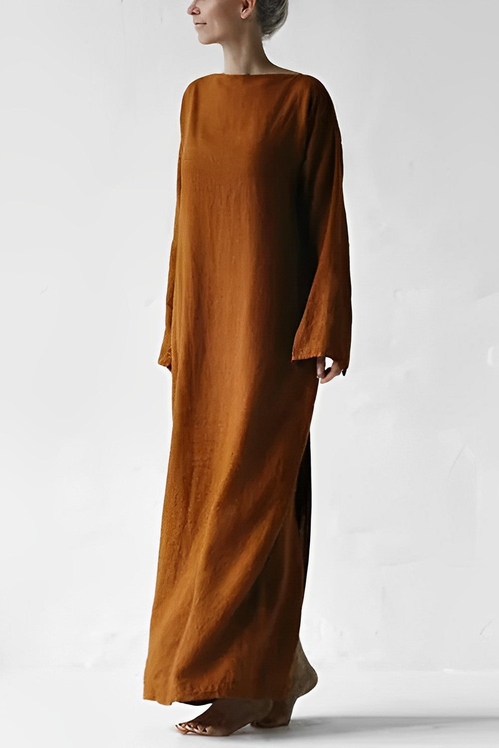 Kvinnors Maxi Klänning Med Elegant Design 3