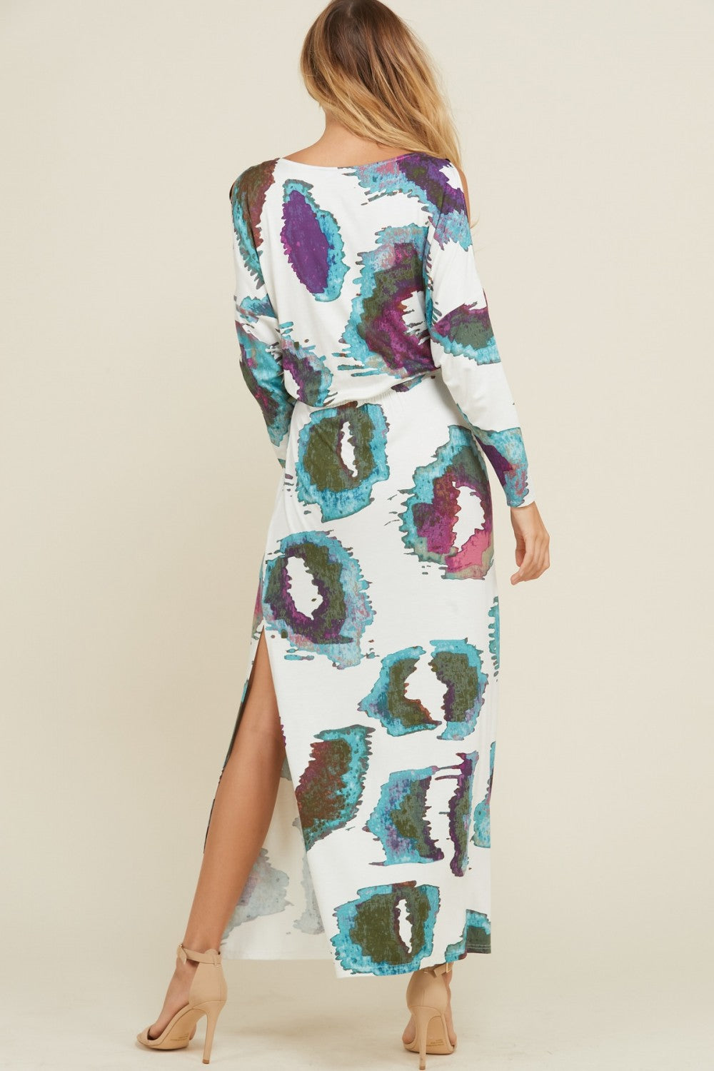 Kvinnors Maxi Klänning Med Öppen Axel och Fickor 3