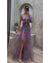 Kvinnors Maxi Klänning Off-the-Shoulder Blommönster Polyester 3