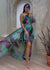 Kvinnors Maxi Klänning Off-the-Shoulder Blommönster Polyester 4