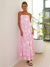 Kvinnors Maxi Klänning Strapless Flowy Design 11
