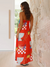 Kvinnors Maxi Klänning Strapless Flowy Design 5