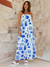 Kvinnors Maxi Klänning Strapless Flowy Design 9