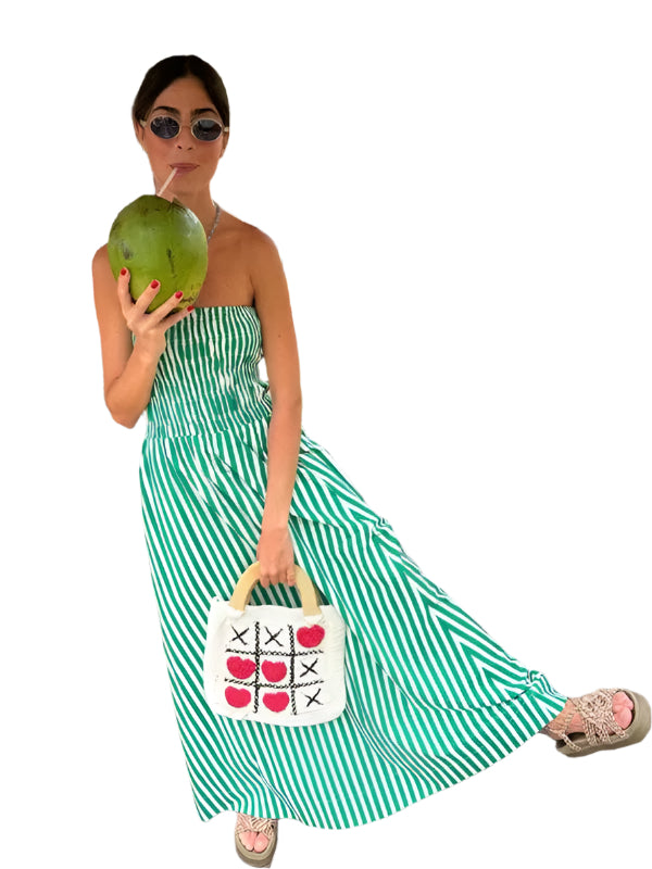 Kvinnors Maxi Klänning Tube Top Utan Ärmar 0