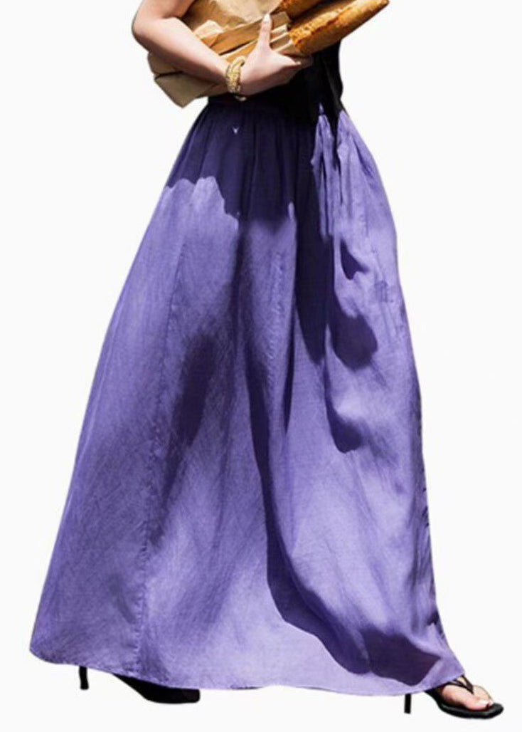 Kvinnors Maxikjol i Lila Patchwork Stil 4