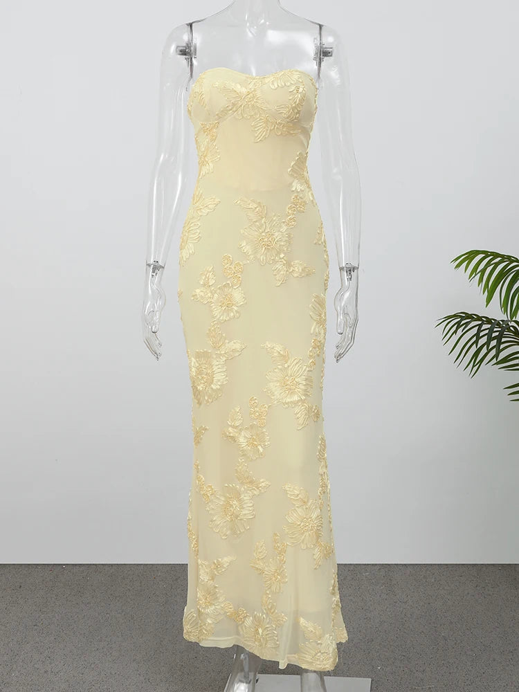Kvinnors Maxiklänning Blommönstrad Off Shoulder 11