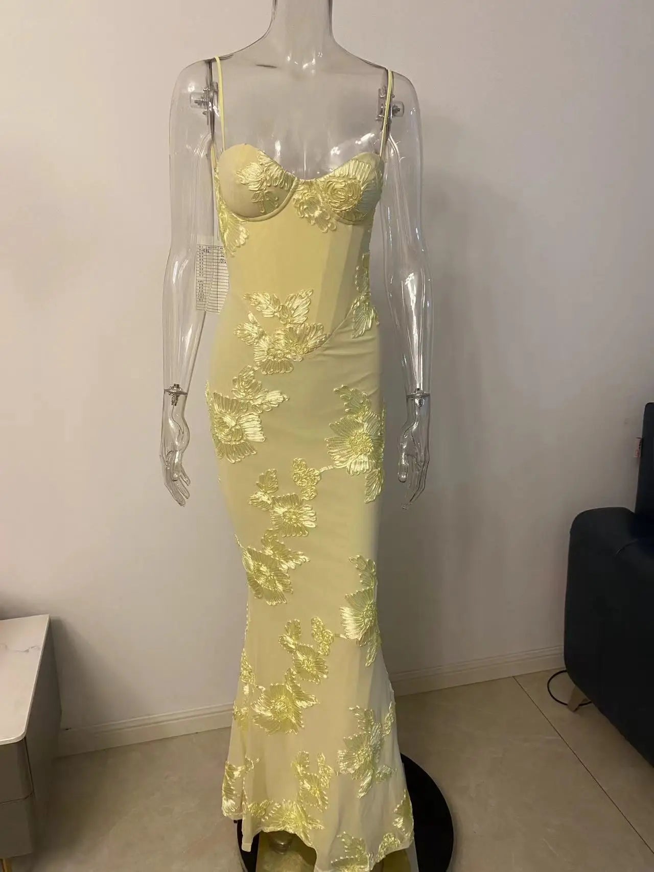 Kvinnors Maxiklänning Blommönstrad Off Shoulder 6