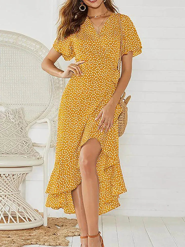 Kvinnors Maxiklänning Boho med Blommönster 2