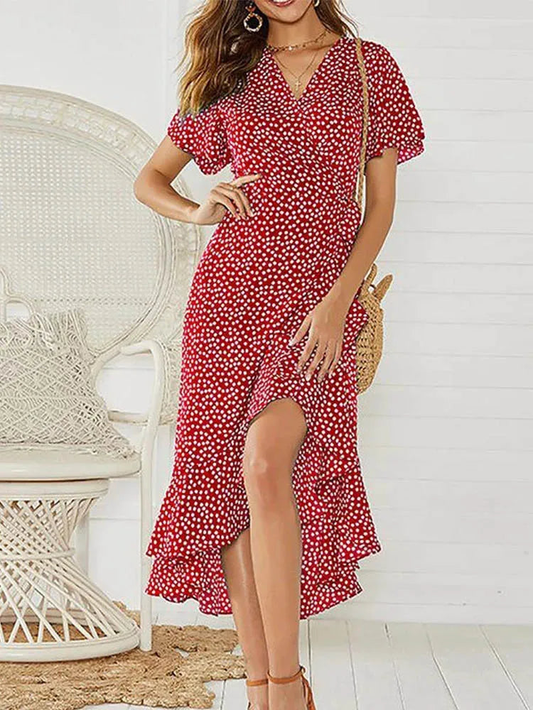 Kvinnors Maxiklänning Boho med Blommönster 4