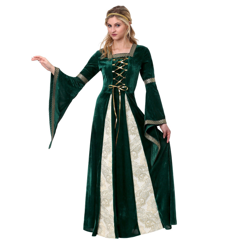 Kvinnors Maxiklänning Långärmad Prinsessstil Polyester 0