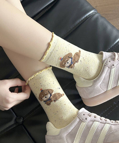 Kvinnors Mid Calf Strumpor med Tecknat Svampmotiv 2