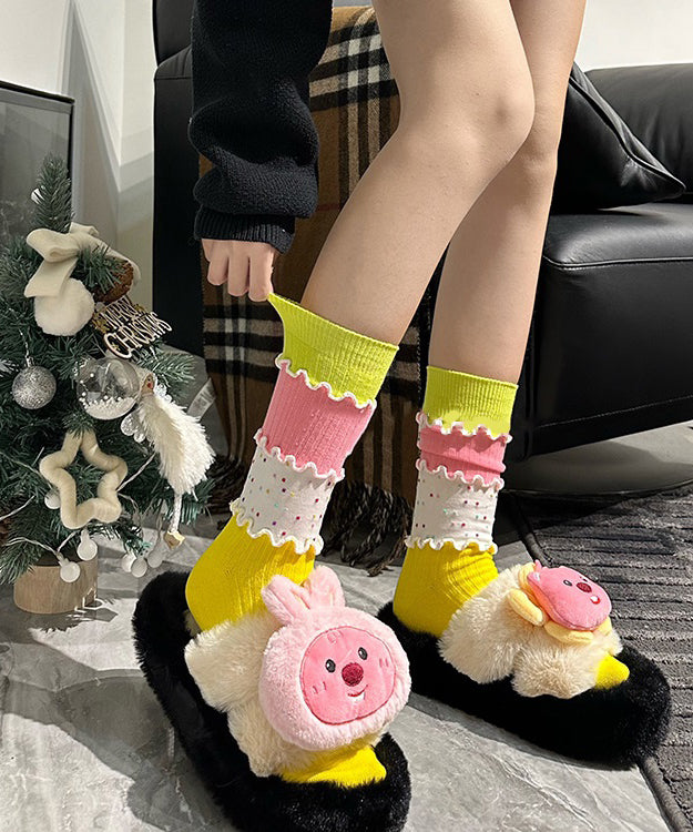 Kvinnors Mid Calf Strumpor med Volanger 2