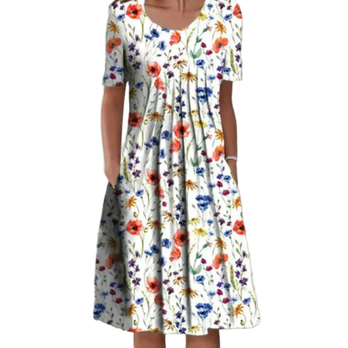 Kvinnors Midi Klänning Blommig Stil 0