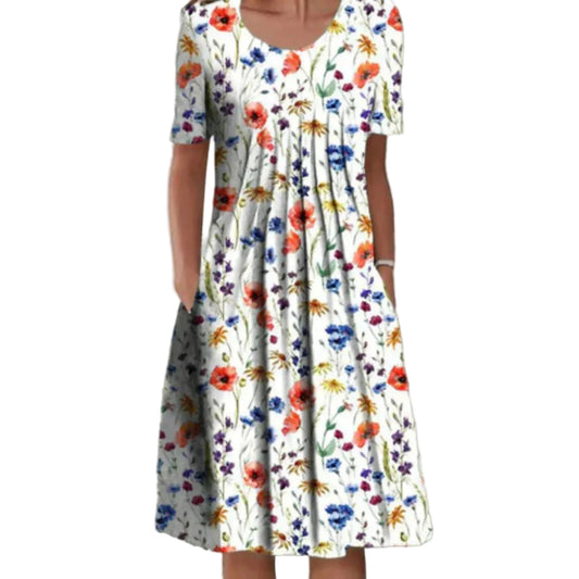 Kvinnors Midi Klänning Blommig Stil 0