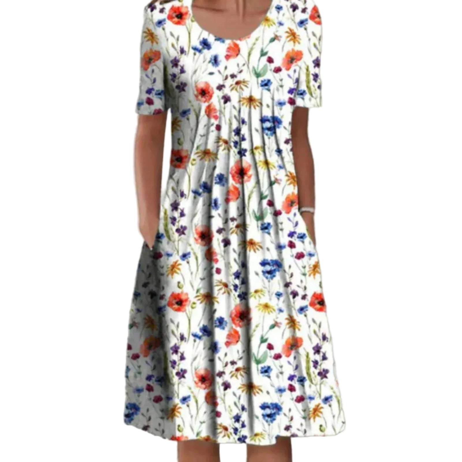 Kvinnors Midi Klänning Blommig Stil 0