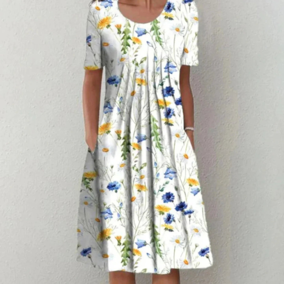 Kvinnors Midi Klänning Blommig Stil 1