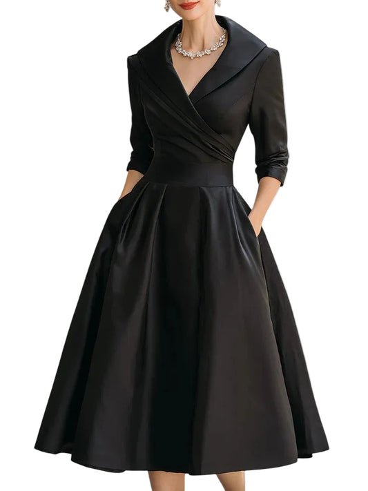 Kvinnors Midi Klänning Elegant Stil 0