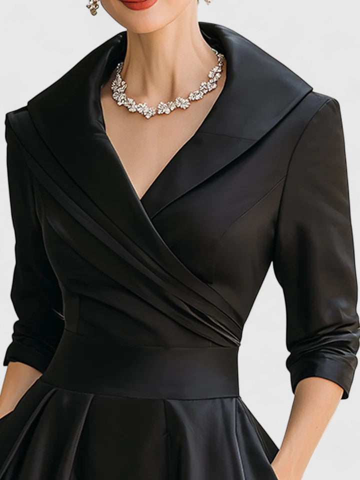 Kvinnors Midi Klänning Elegant Stil 1