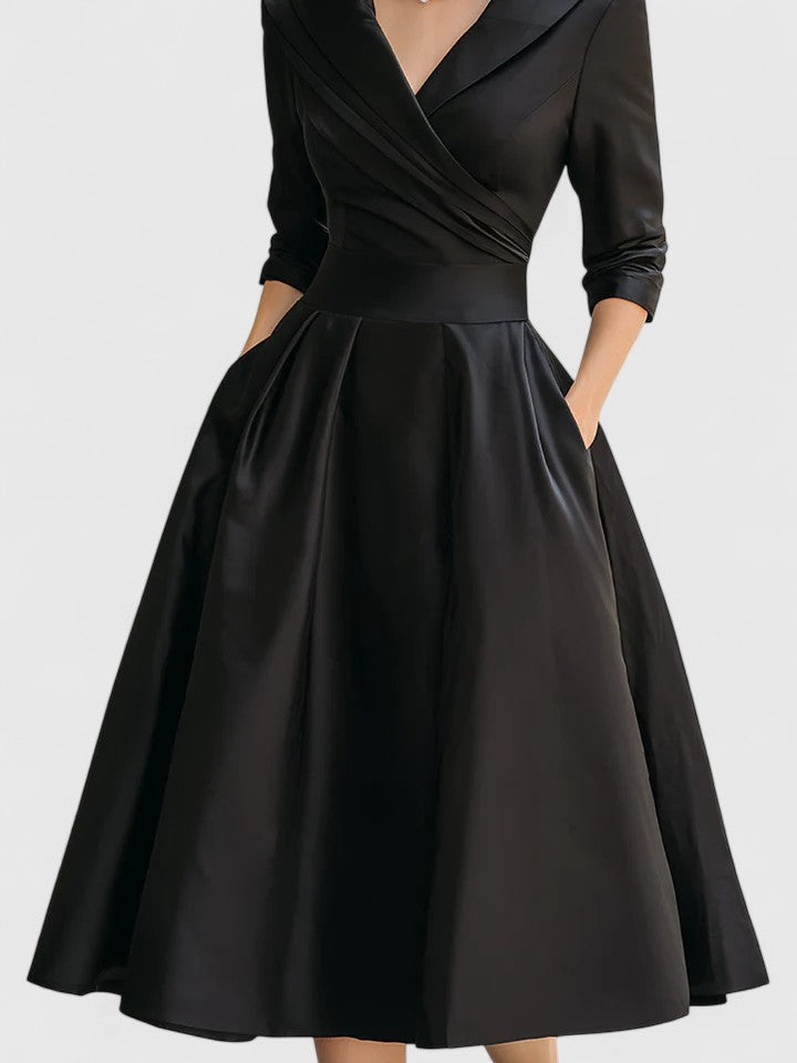 Kvinnors Midi Klänning Elegant Stil 2
