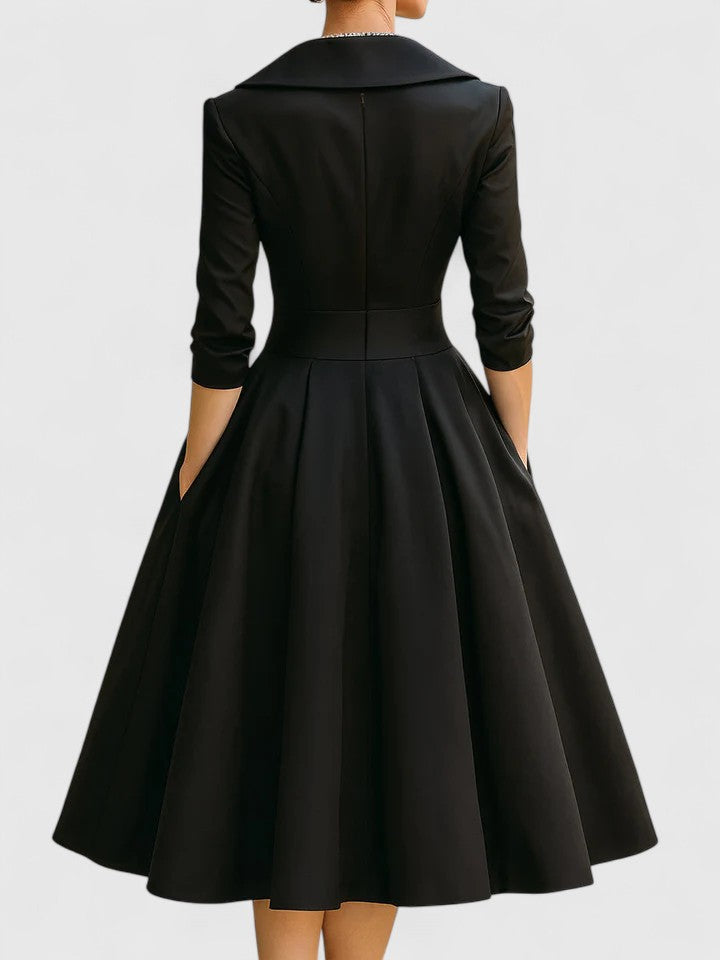 Kvinnors Midi Klänning Elegant Stil 3