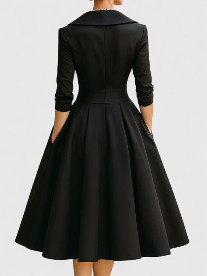 Kvinnors Midi Klänning Elegant Stil 3
