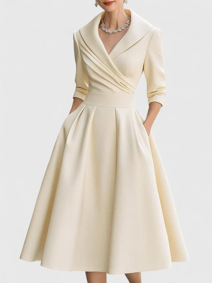 Kvinnors Midi Klänning Elegant Stil 6