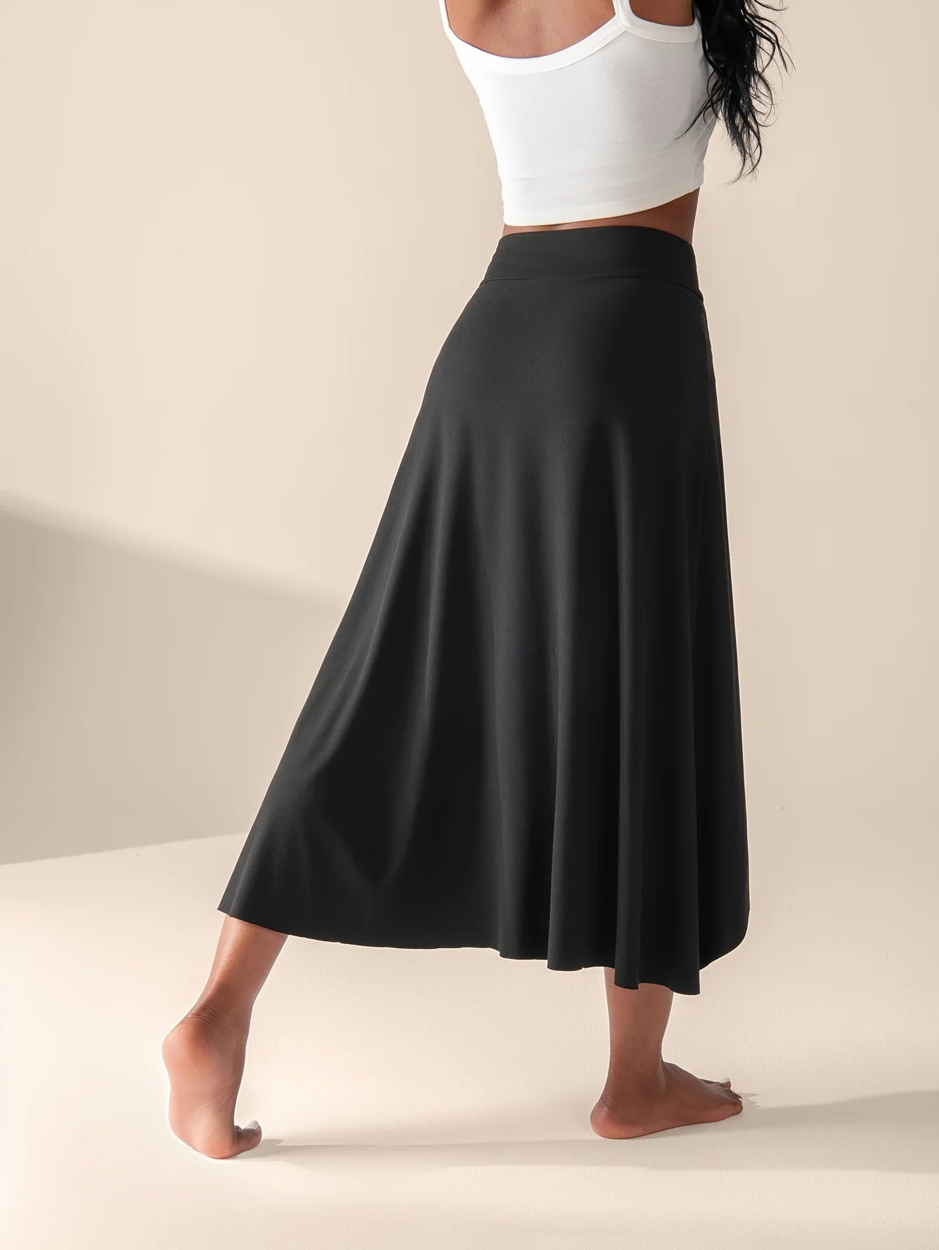Kvinnors Midi Omlottkjol med Culotte 2
