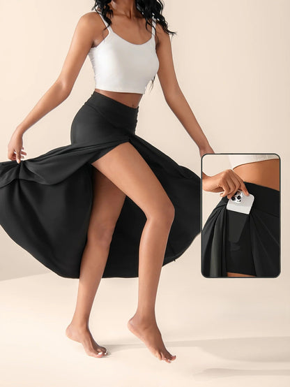 Kvinnors Midi Omlottkjol med Culotte 5